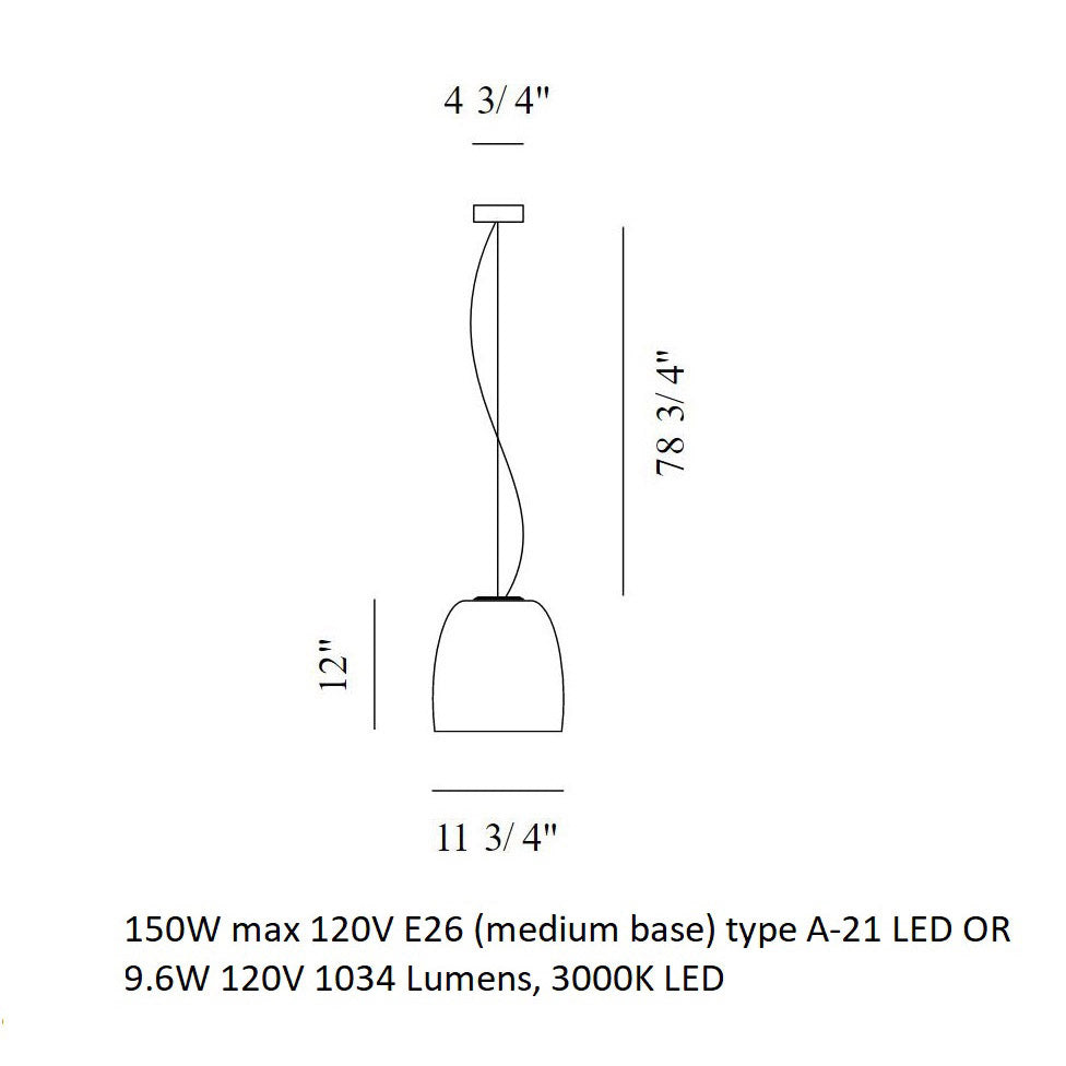 Notte Metal Suspension Light
