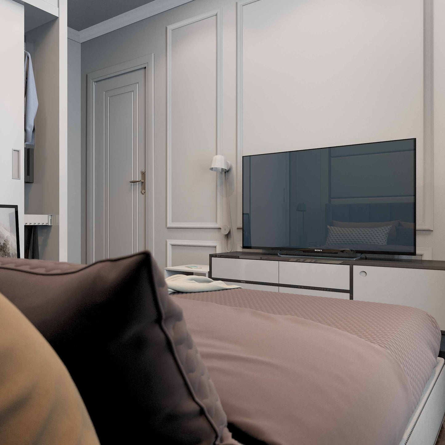 Matt White Novia Wall Light with USB Port OPEN BOX