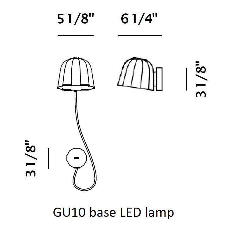 Matt White Novia Wall Light with USB Port OPEN BOX