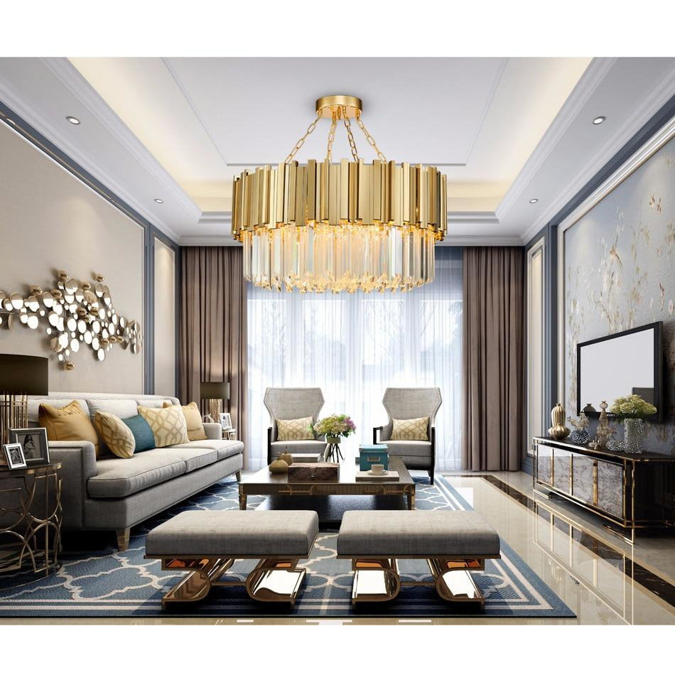 HALLIE Gold Chandelier