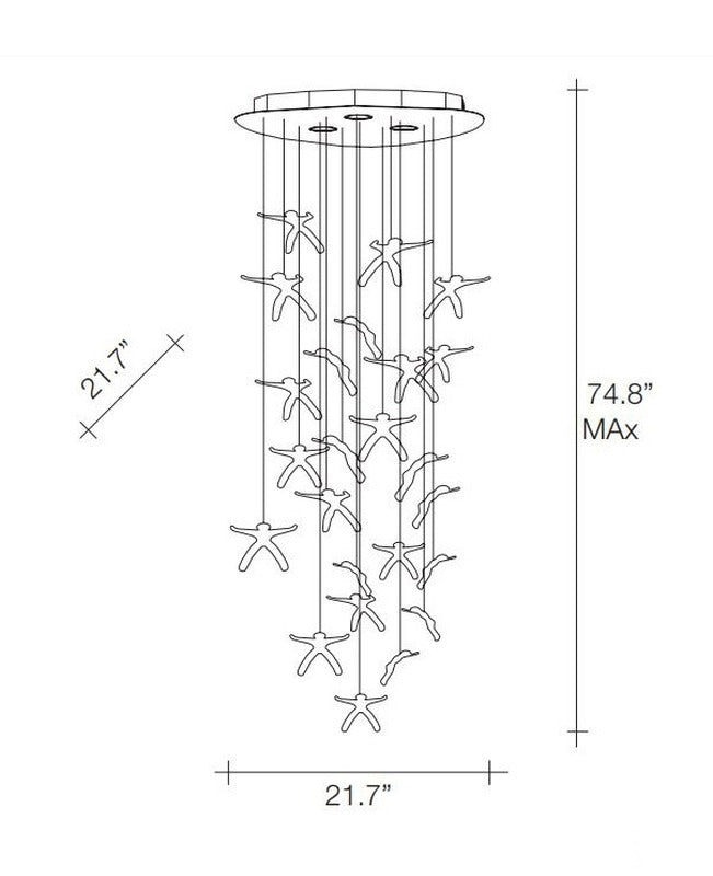 Angel Falls Cluster Pendant Light