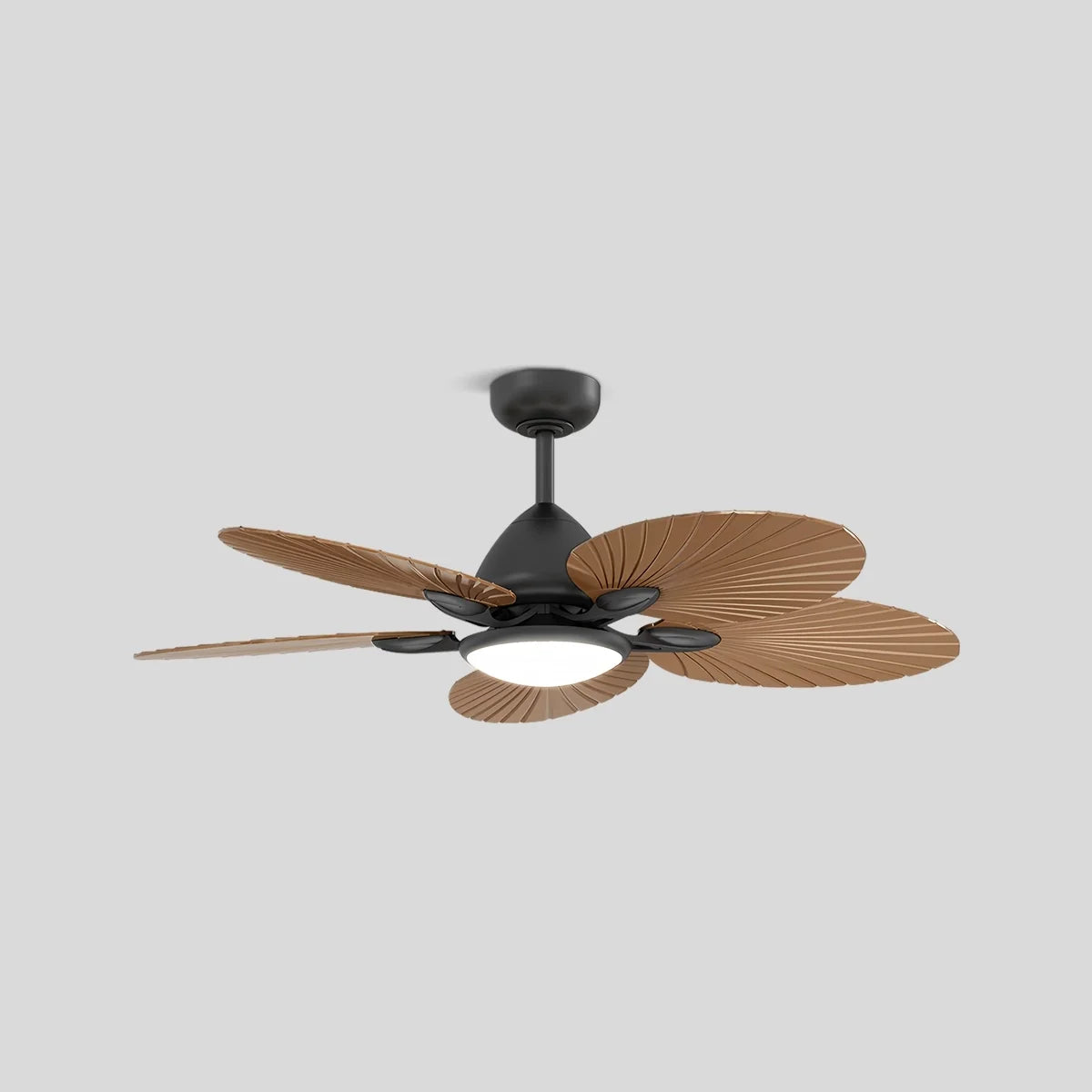 5-Blade Palm Leaf Ceiling Fan with Light