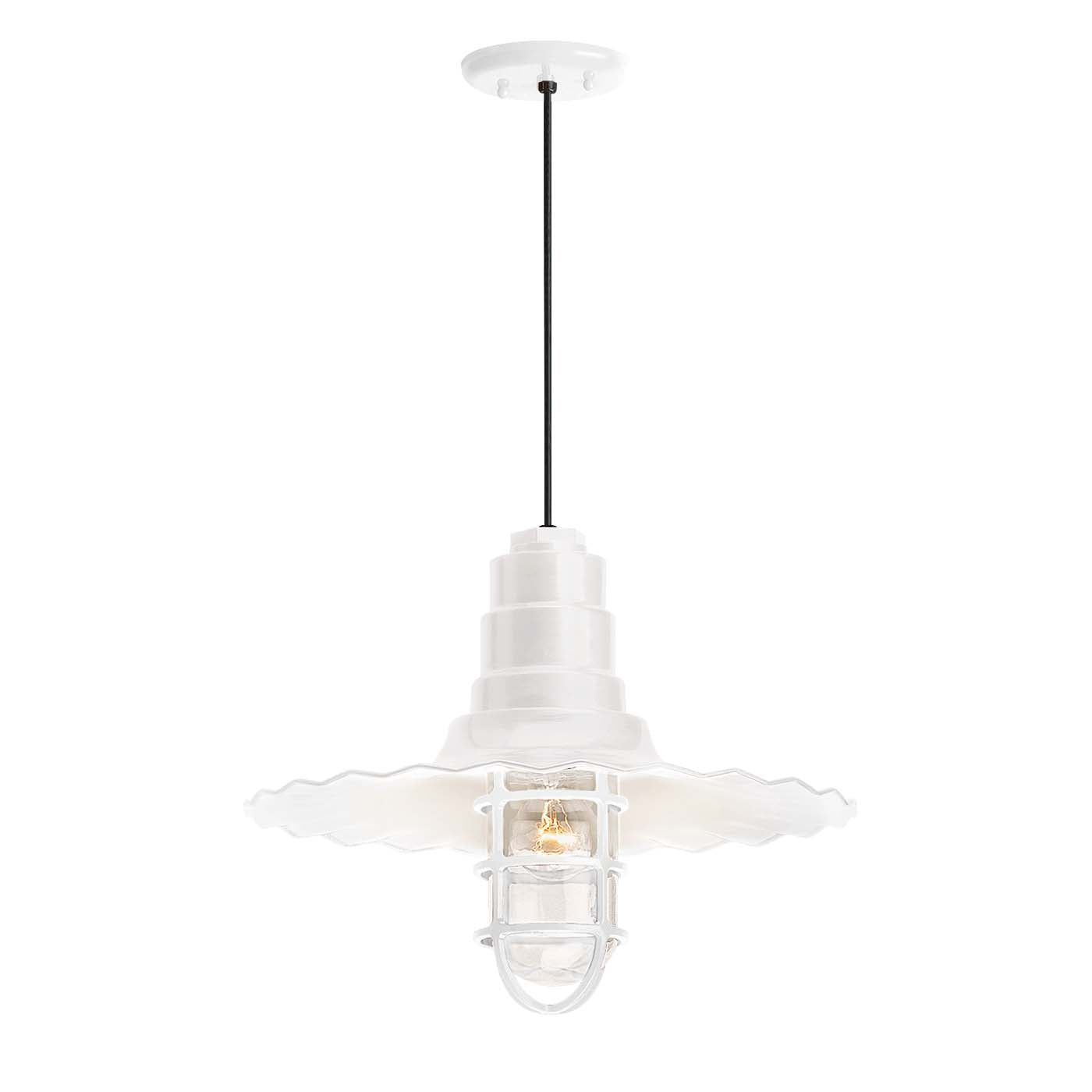 Radial Wave Outdoor Pendant Light