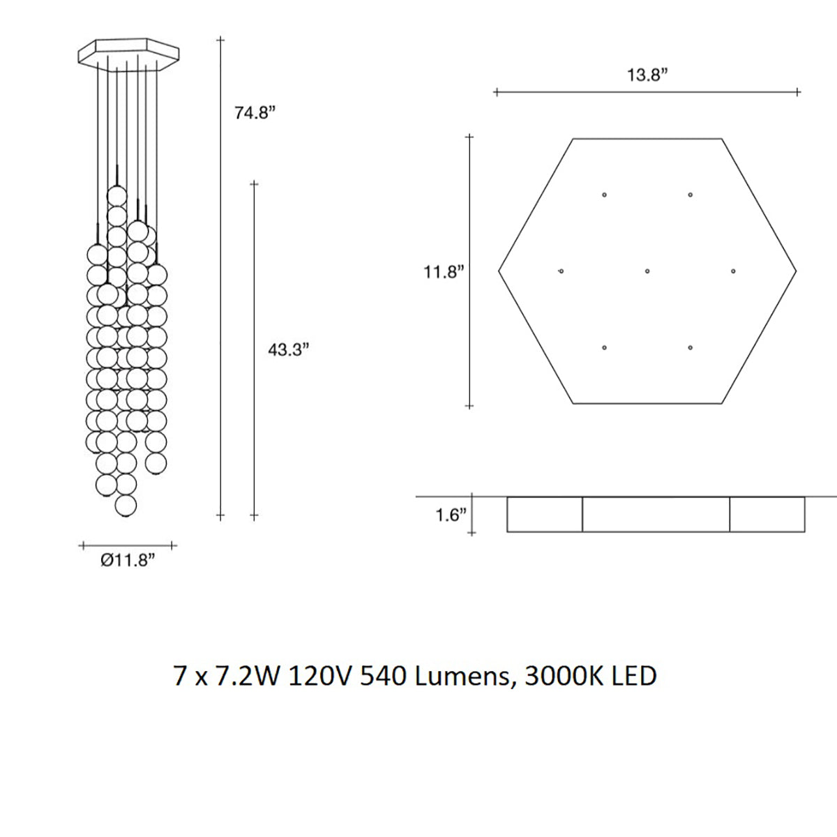 Abacus Multi Light Suspension Light