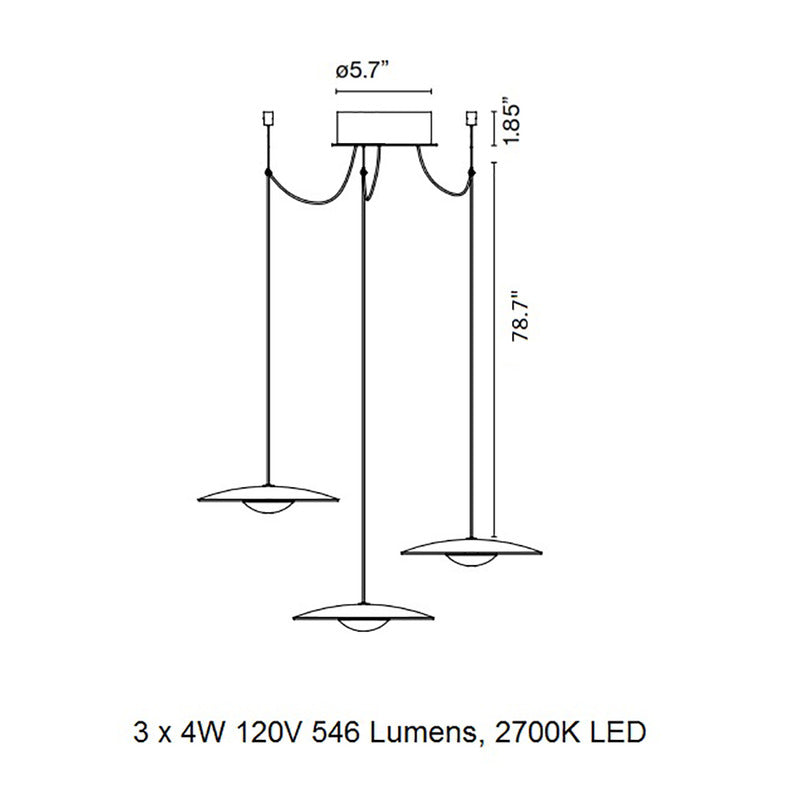 LED Ginger 20 - 3 Light Pendant Light Cluster