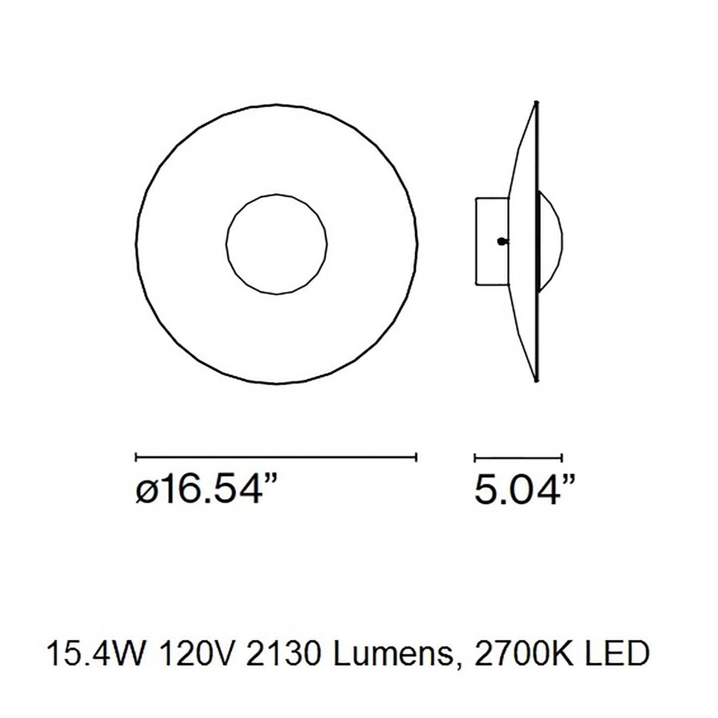 LED Ginger - Flush Mount Wall Light