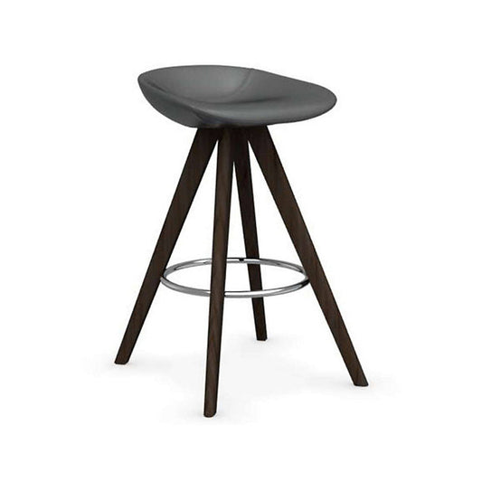 Palm Wood Upholstered Stool