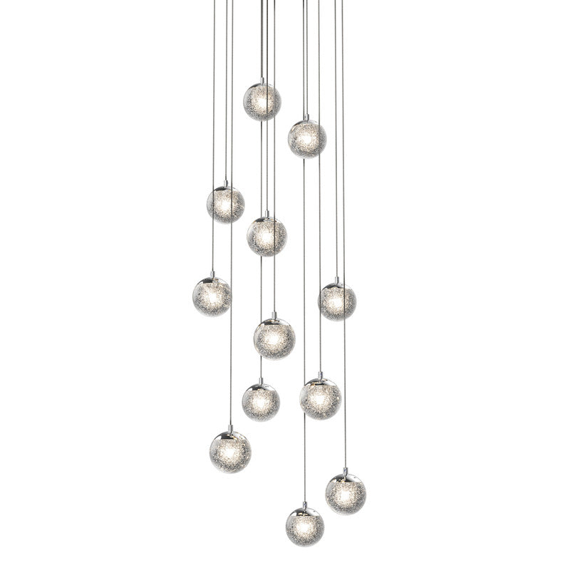 Champagne Bubbles 12-Light Round LED Pendant Light