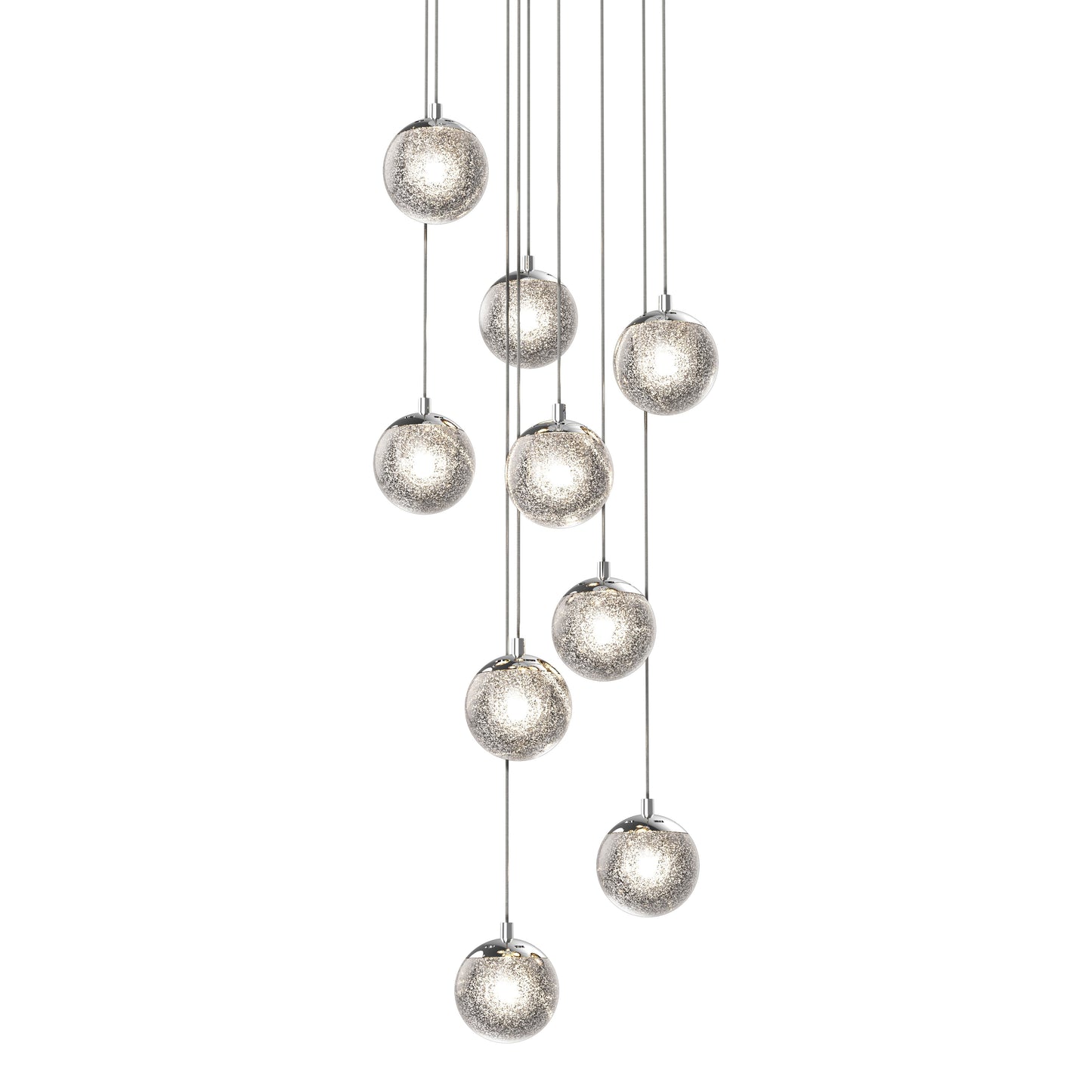 Champagne Bubbles 9-Light Round LED Pendant Light