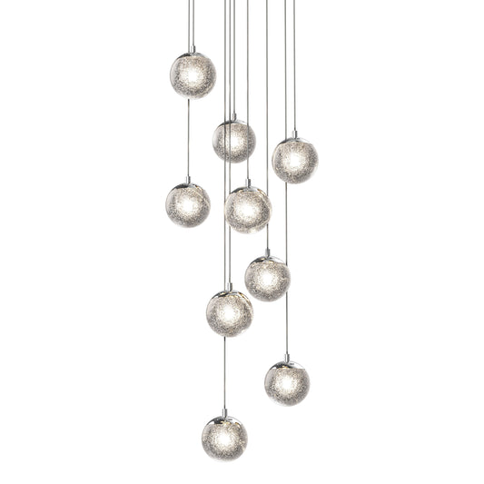 Champagne Bubbles 9-Light Round LED Pendant Light