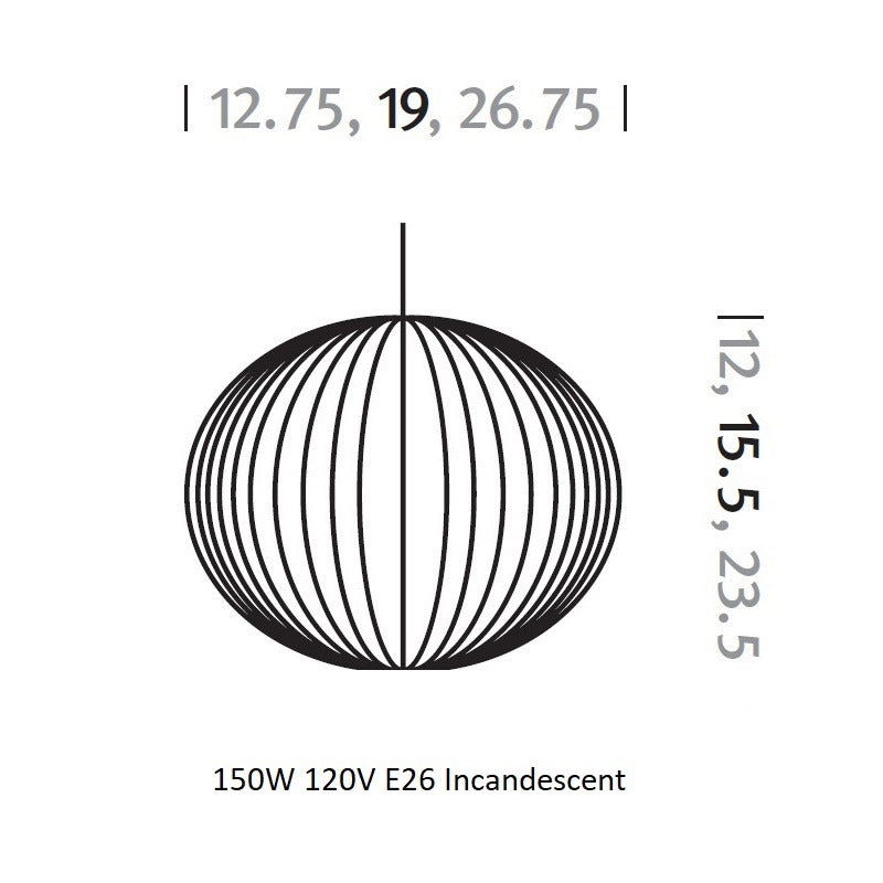 Large: 26.75 in diameter / 120 in Nelson Ball Bubble Pendant Light OPEN BOX