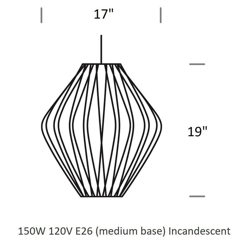 Neslon Pear Crisscross Pendant Light