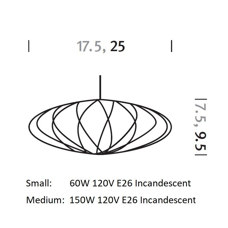 Nelson Saucer Crisscross Bubble Pendant Light