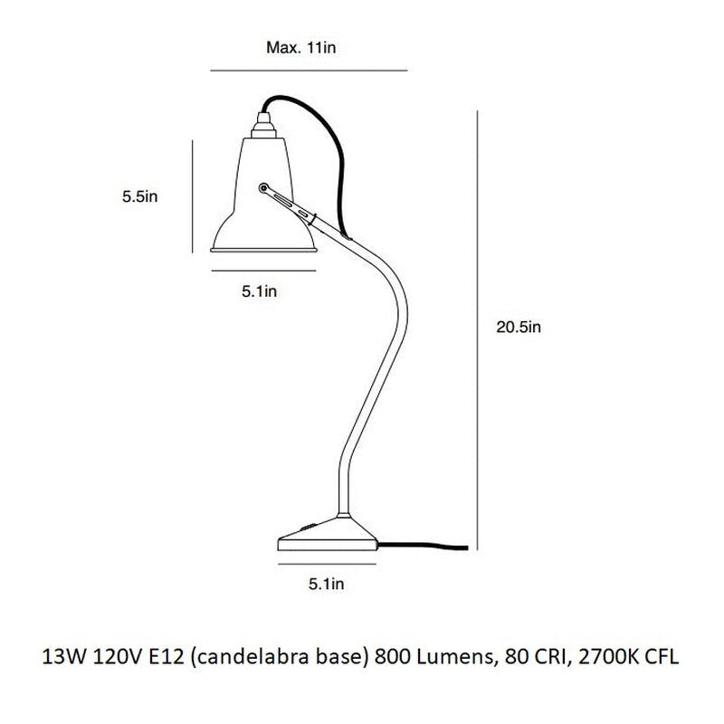 Original 1227 Mini Ceramic Table Lamp