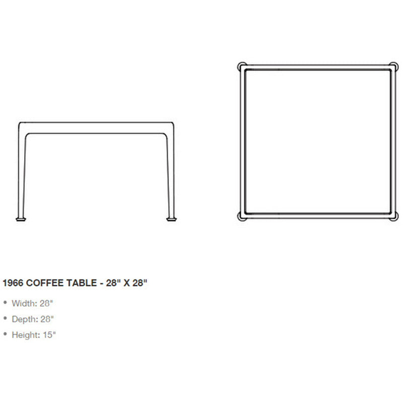 1966 Square Coffee Table