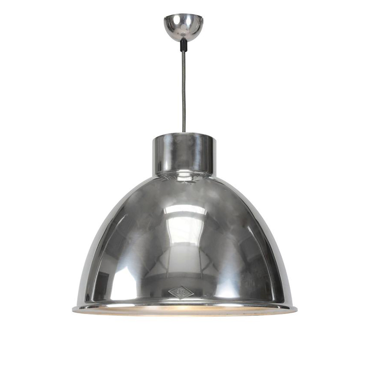 Giant Pendant Light with Wired Glass