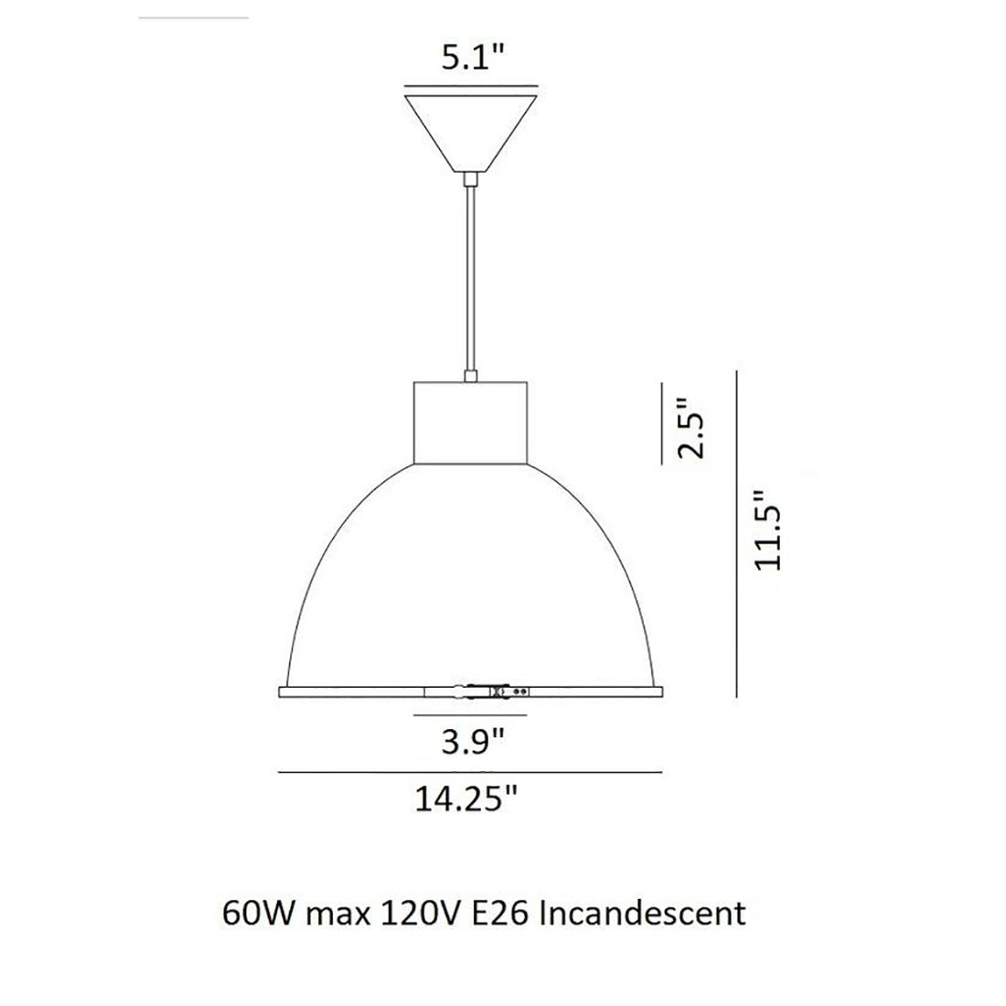 Giant Pendant Light with Wired Glass