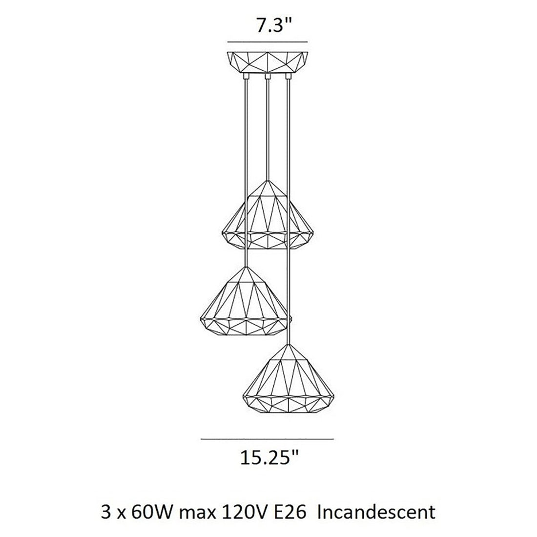 Hatton One 3-Light Pendant Light