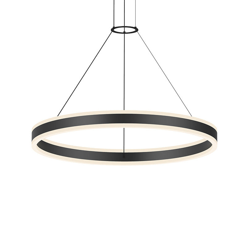 Double Corona LED Ring Pendant Light