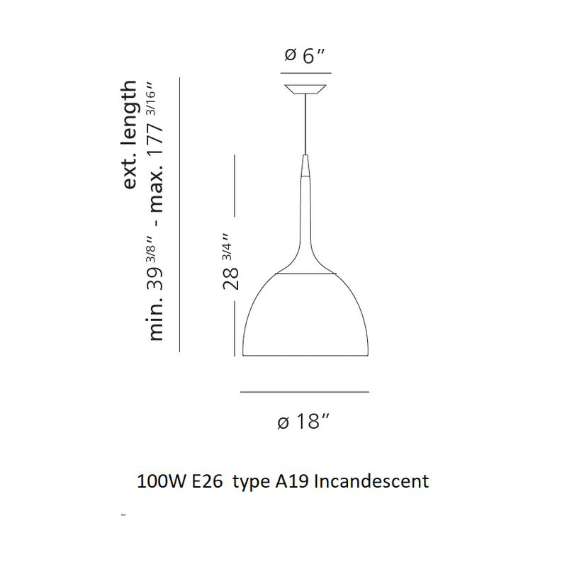 Castore Calice Suspension Lamp