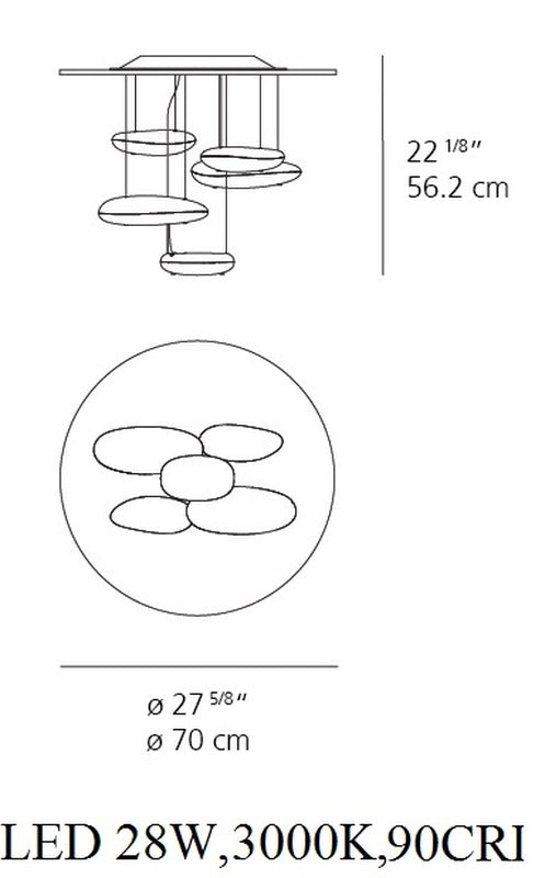 Mercury Mini Semi Flush Mount