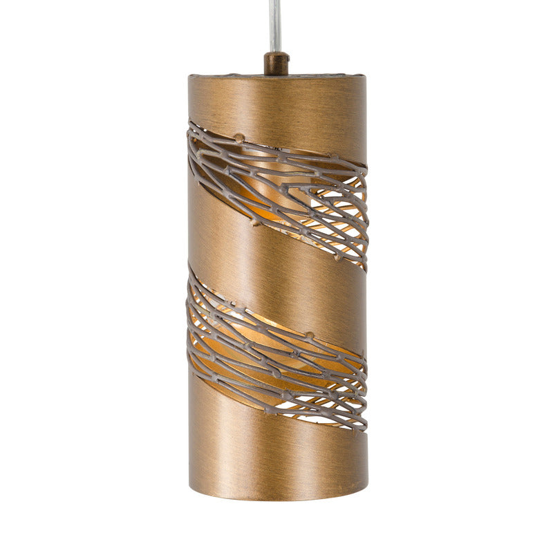 Flow Metallic Cylinder Mini Pendant Light