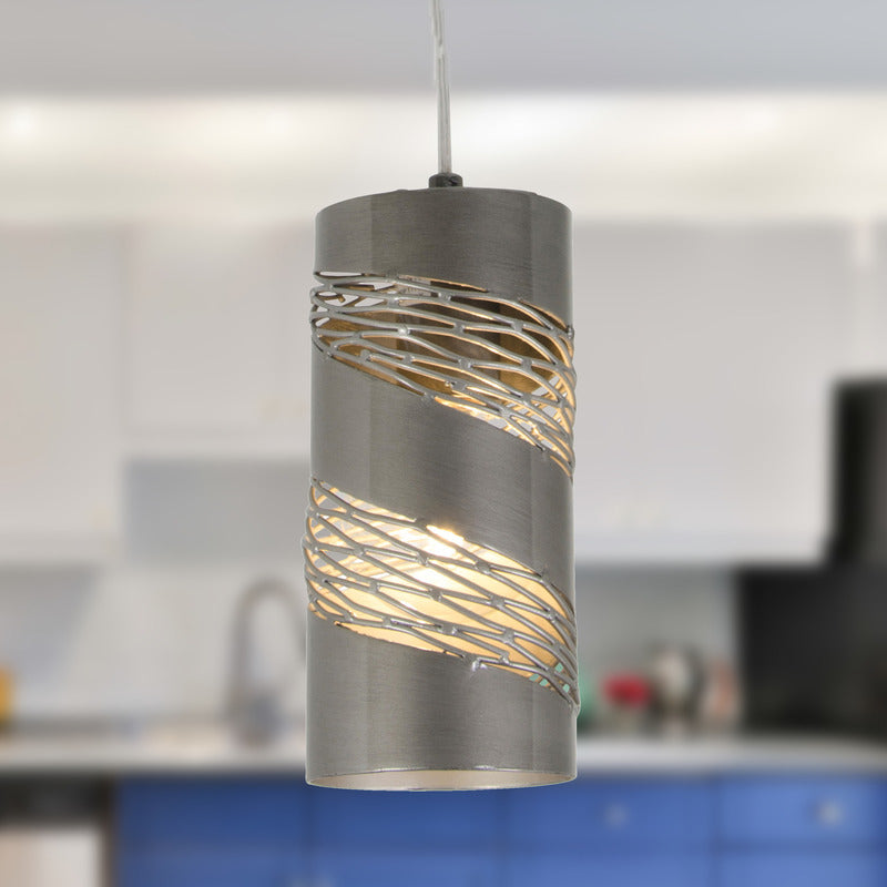 Flow Metallic Cylinder Mini Pendant Light