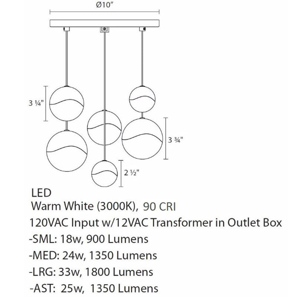 Grapes Six Light Multi Pendant Light