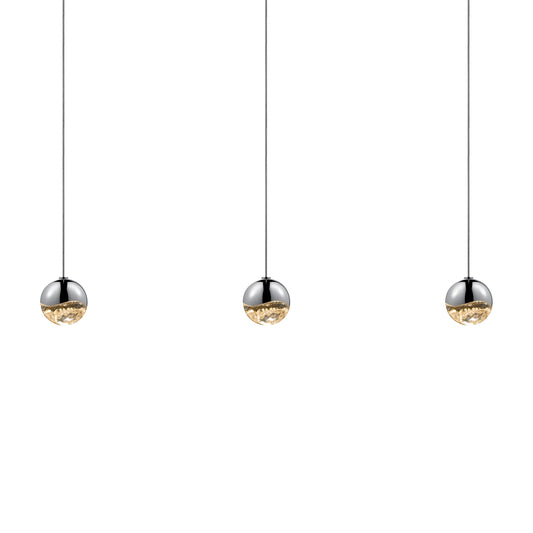 Grapes Three Light Linear Pendant Light