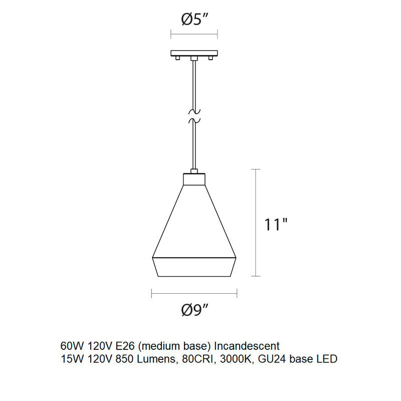 Koma LED Taisho Pendant Light