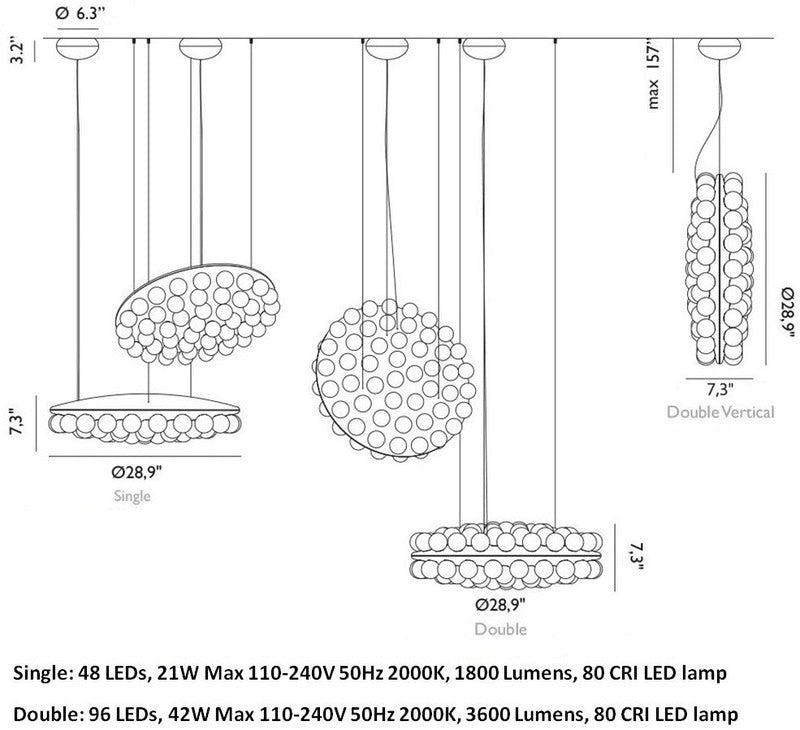 Prop Light Round Pendant Light