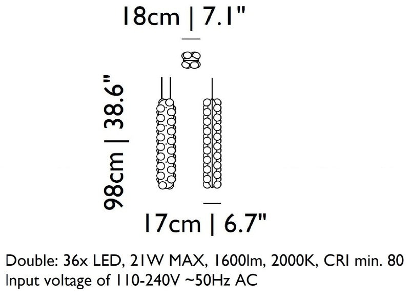 Prop Light Double Vertical Pendant Light