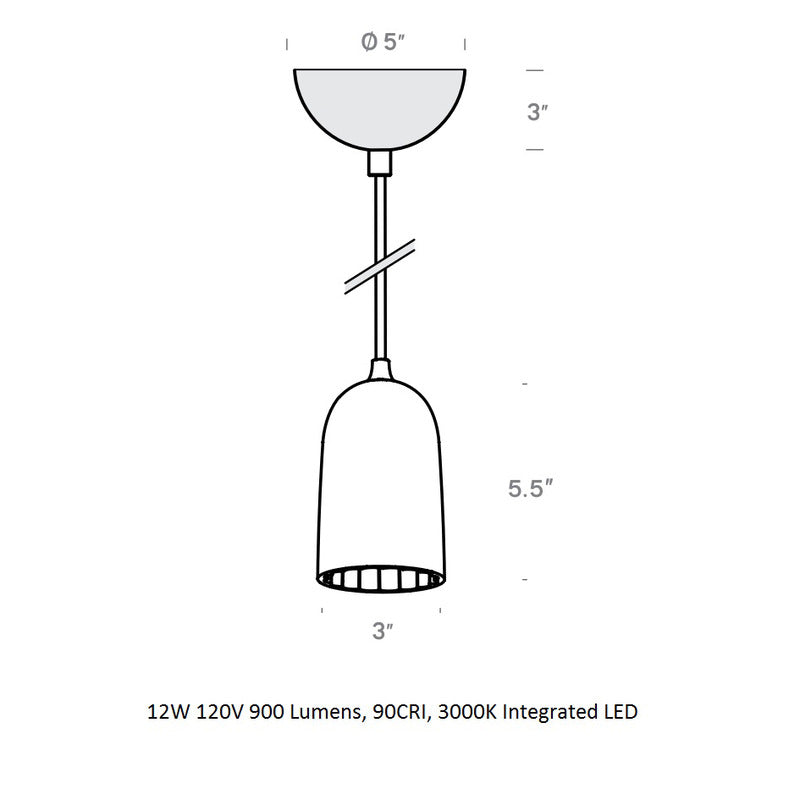 Doric Mini Marble Pendant Light