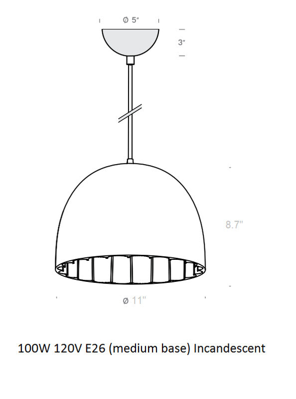 Doric Marble Pendant Light