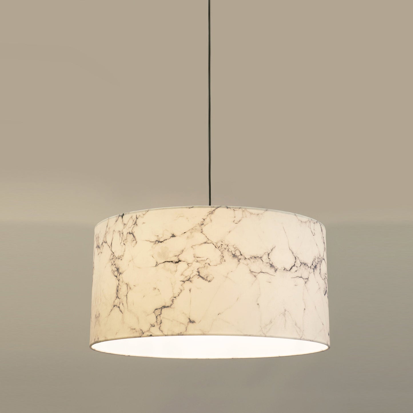 Marble Drum Pendant Light