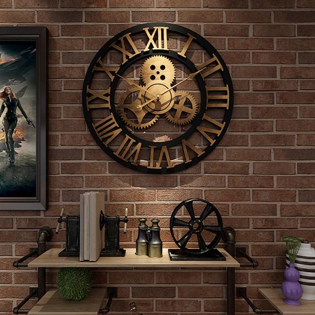 Retro Industrial Wall Clock