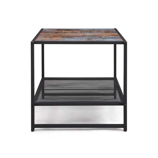 Unique Side Table with Shelf