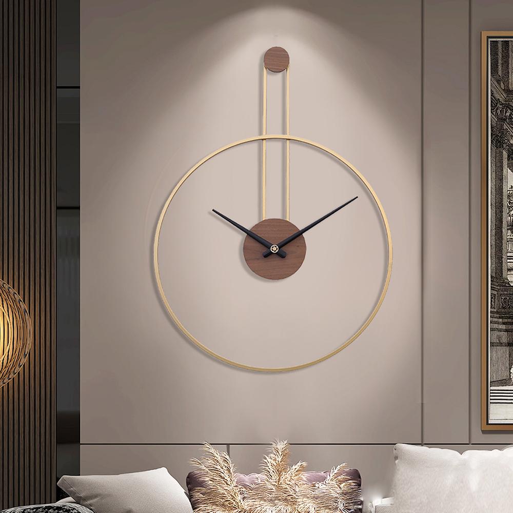 Walnut Dial Large Wall Clock