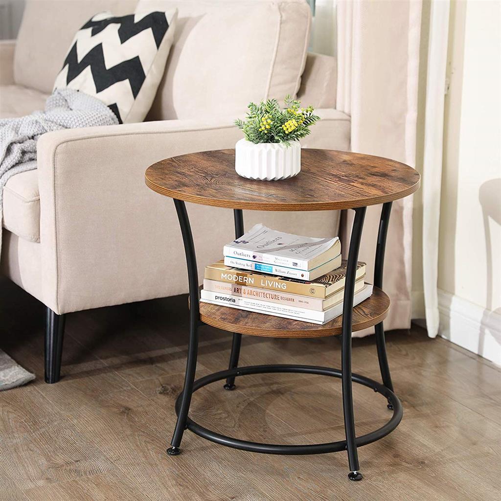 Industrial Round End Table