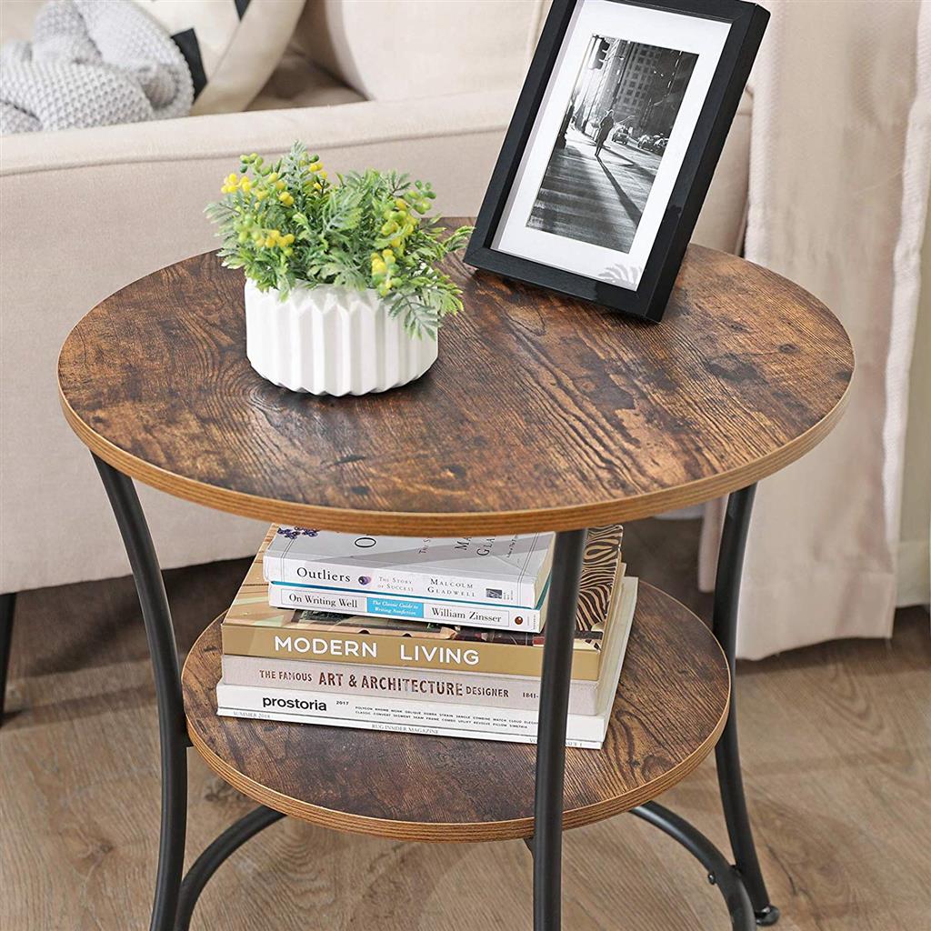 Small Round Side Table for Living Room