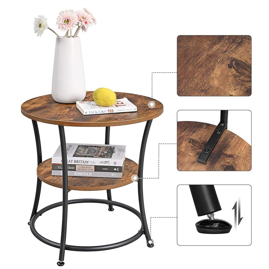Industrial Round Side Table for Home