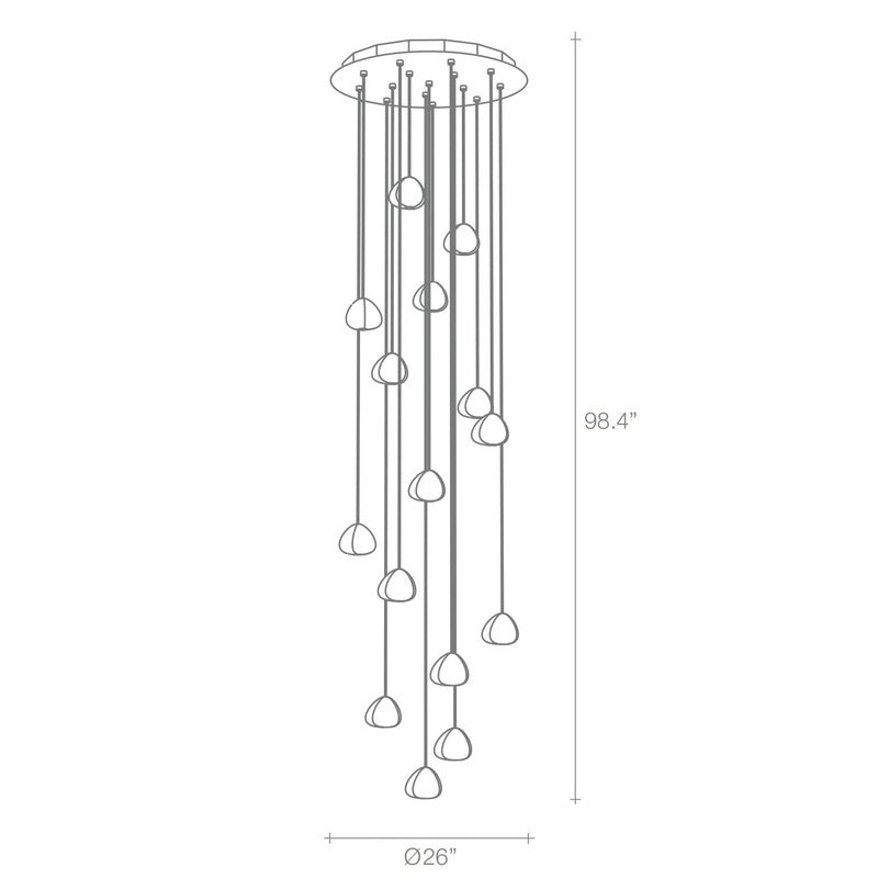 Mizu Round Cluster Pendant Light