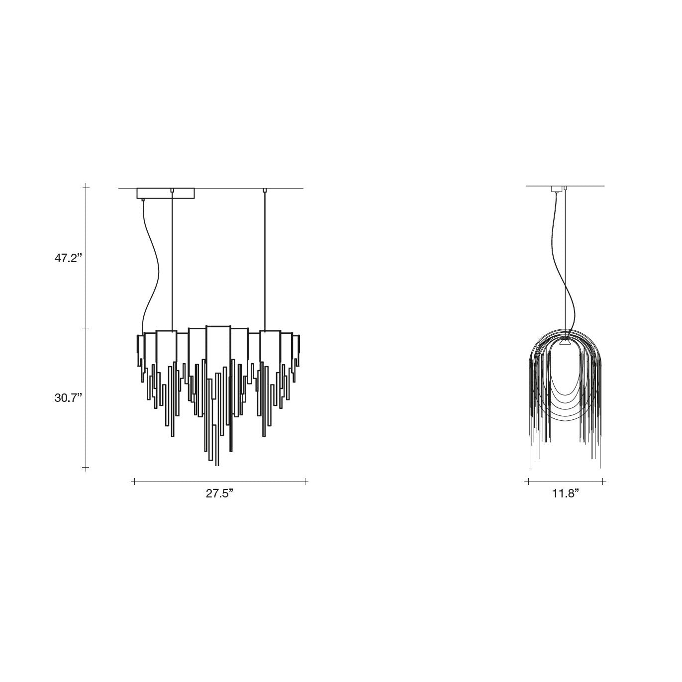 Volver Linear Chandelier