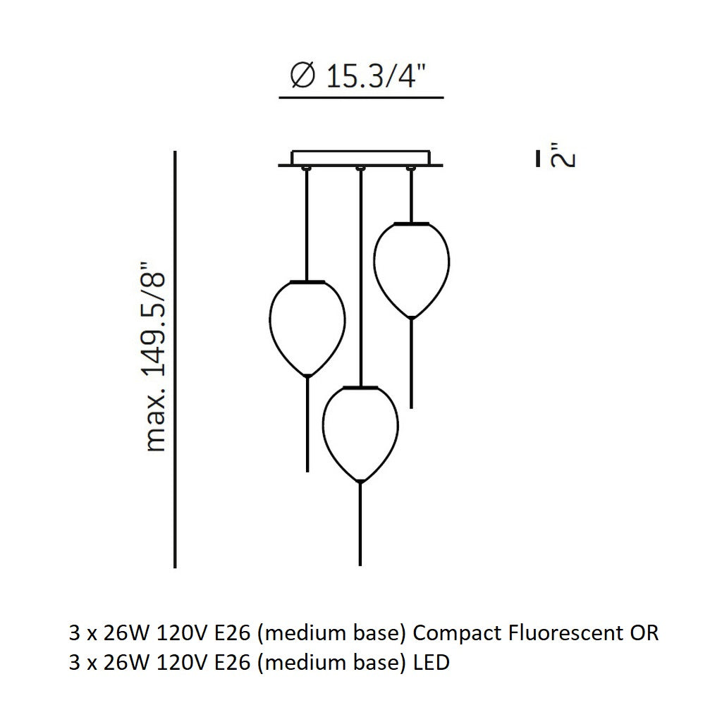 Balloon Round Multi Light Pendant Light