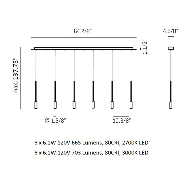 Volta Linear Pendant Light