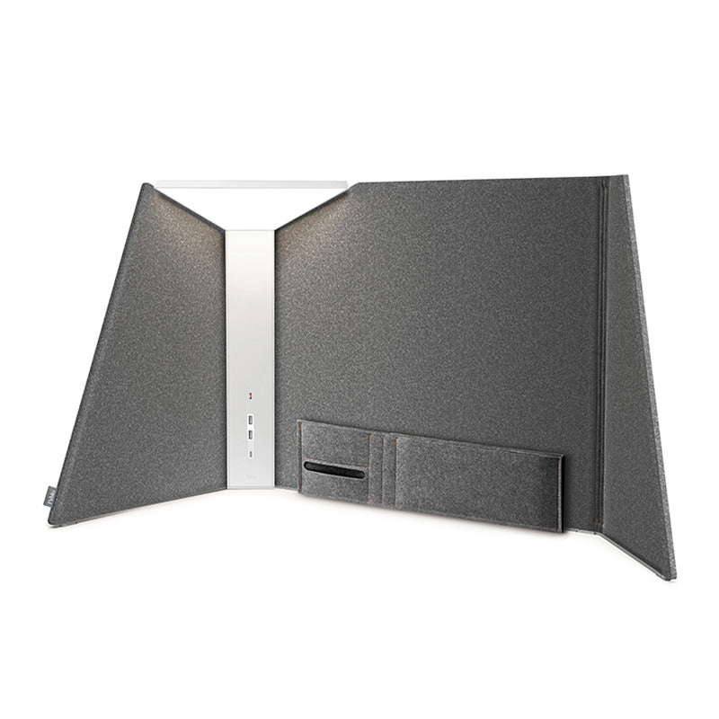 Corner Office Table Lamp with Acoustic Privacy Shade
