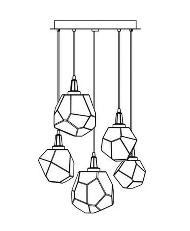 Gem Round Multi-Light Pendant Light