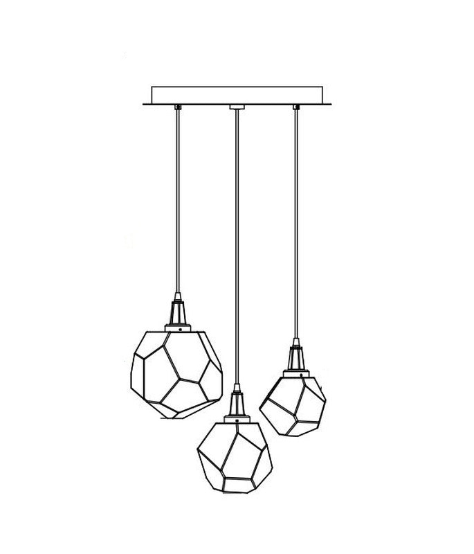 Gem Round Multi-Light Pendant Light