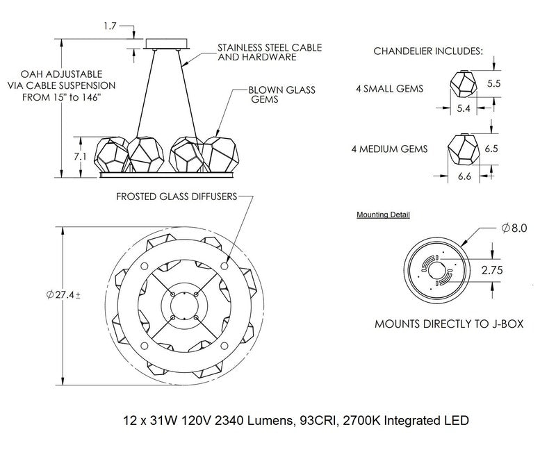 Gem Ring Chandelier