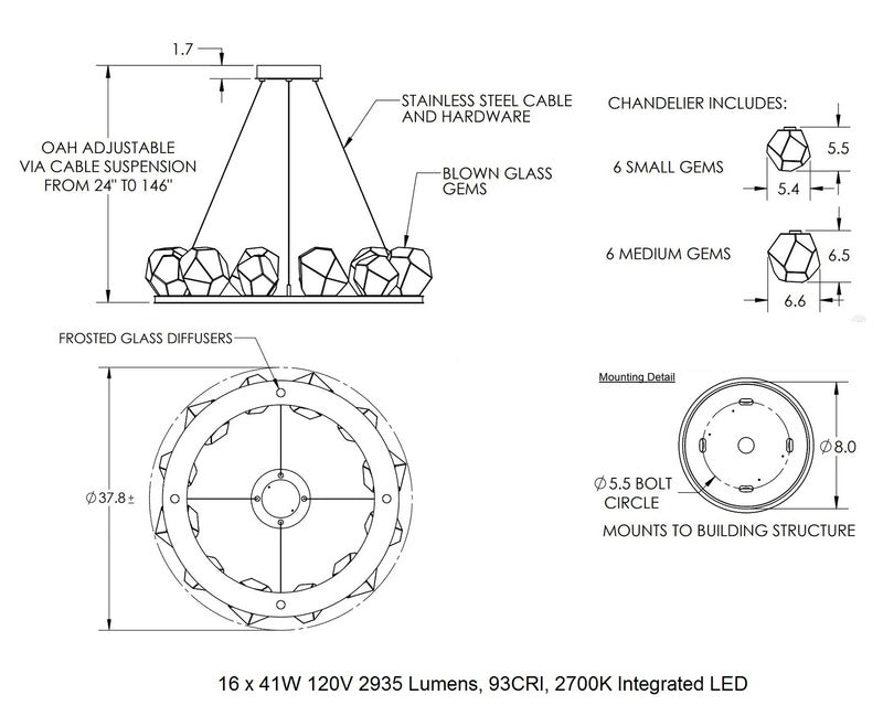 Gem Ring Chandelier